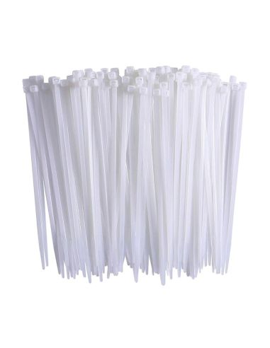 COLLIERS SERRE-CABLE 20 CM X100 BLANC