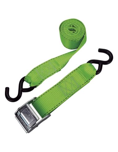 SANGLE A BOUCLE + CROCHETS 2MX50MM VERT