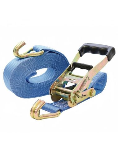 SANGLE PRO ARRIMAGE DOUBLE A CLIQUET 50MM 12M BLEU
