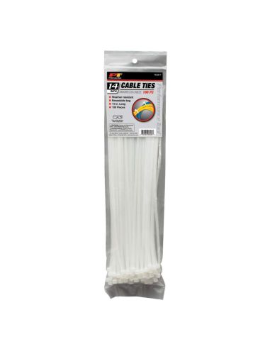 COLLIERS SERRE-CABLE 35.56CM X100 BLANC