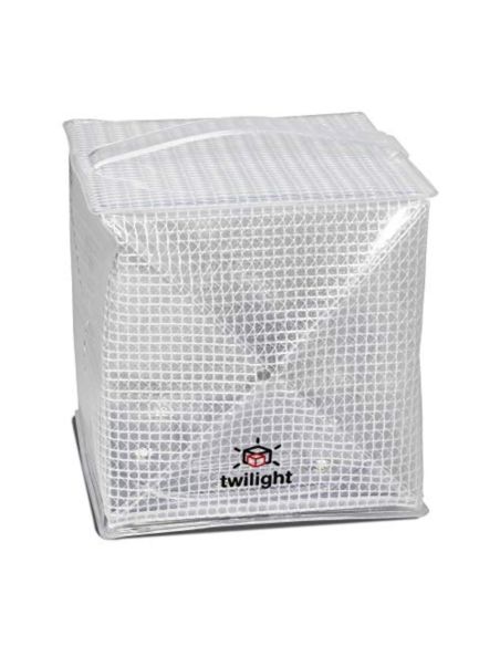 LAMPE SOLAIRE CARRE TWILIGHT ROUGE ET BLANC