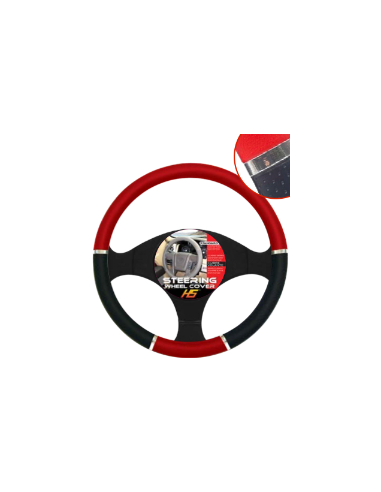 HS COUVRE VOLANT ROUGE/NOIR