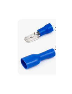 COMUTECH 50 COSSES PLATES 6.3MM M/F BLEU