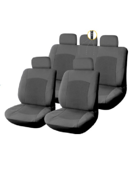 HOUSSE DE SIEGES 9 PIECES GENERAL GRIS 1/3 2/3 1/2