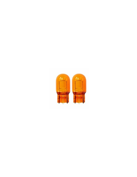 AMPOULE T20 (SANS CULOT) 12V  WY21W AMBRE X2