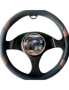 COUVRE VOLANT MARRON SOIE GLACEE