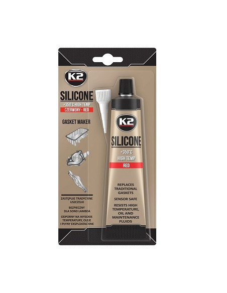 TUBE SILICONE ETANCHEISANT K2 B210N +350 °C ROUGE 85G