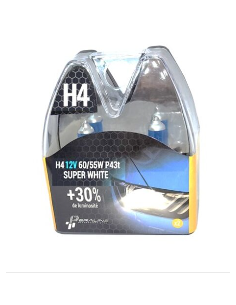 COFFRET DE 2 LAMPES H4 SUPER WHITE