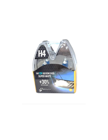 COFFRET DE 2 LAMPES H4 SUPER WHITE