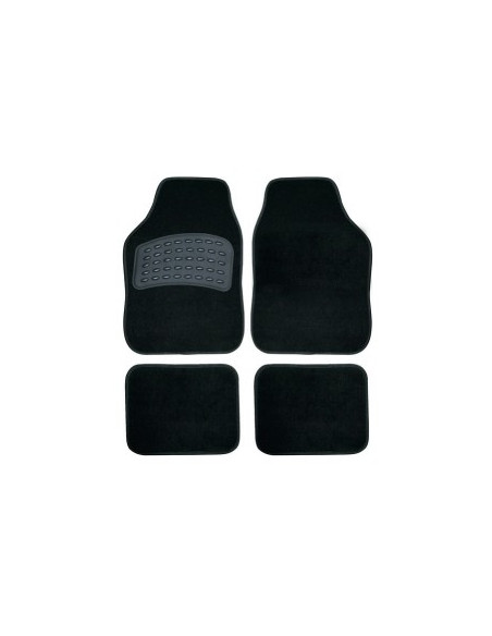 JEU DE 4 TAPIS MOQUETTE UNIVERSELLE AVEC TALONNETTE PVC PRENIUM