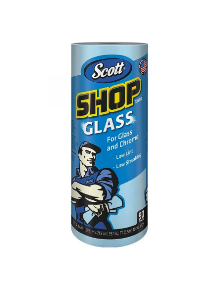 SHOP TOWEL VERRE/CHROME ROULEAU