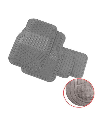 TAPIS DE SOL VOITURE 4 PIECES GRIS
