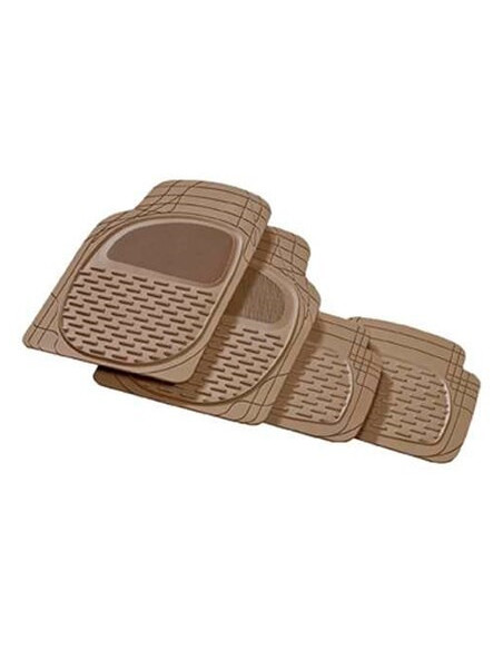 TAPIS DE SOL VOITURE 4 PIECES MARRON