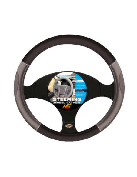 COUVRE VOLANT TAILLE S GRIS/NOIR