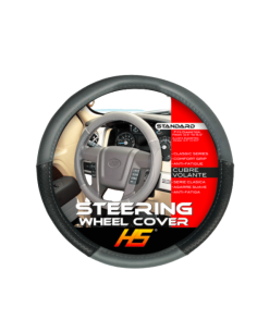 COUVRE VOLANT NOIR/GRIS