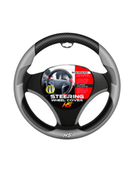 COUVRE VOLANT CARBON/GREY