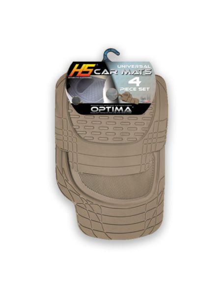 TAPIS DE SOL VOITURE 4 PIECES MARRON