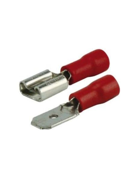 COSSES PLATES 6.3MM (X20) ROUGE